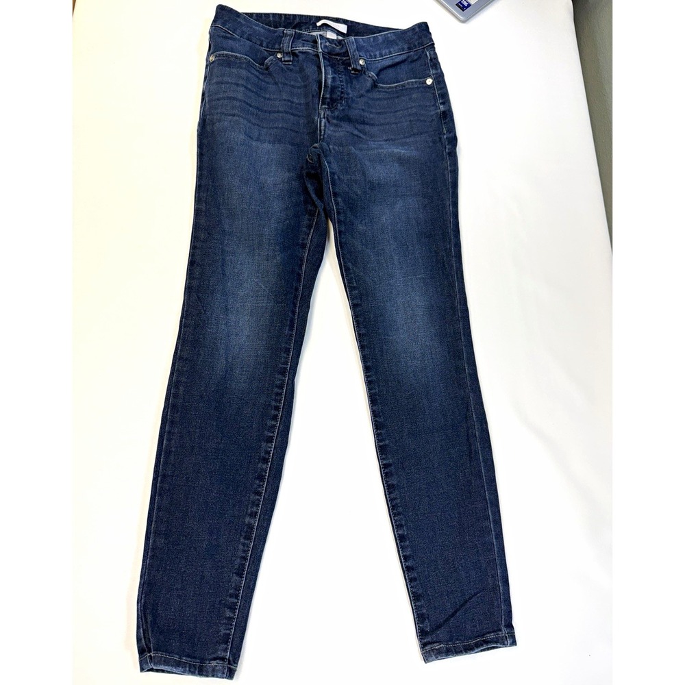 LC Lauren Conrad Skinny Jeans Womens 6 Blue Solid Stretch Denim 5-Pocket